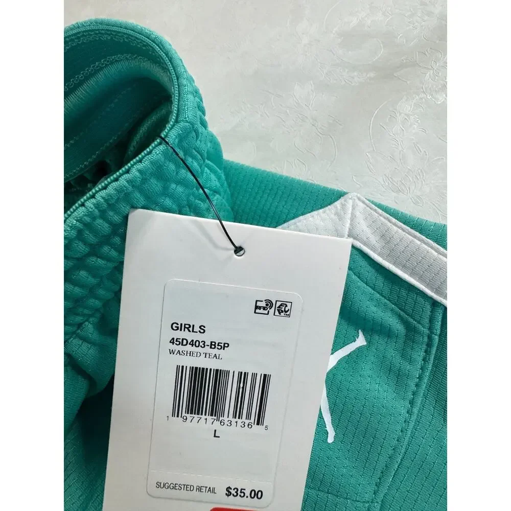 Nike Jordan Girls' Dri-FIT Diamond Basketball Shorts Size Large Washed Teal NWT